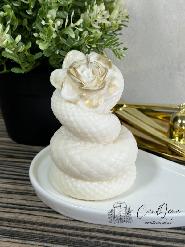 świeca sojowa kwiatowy wąż