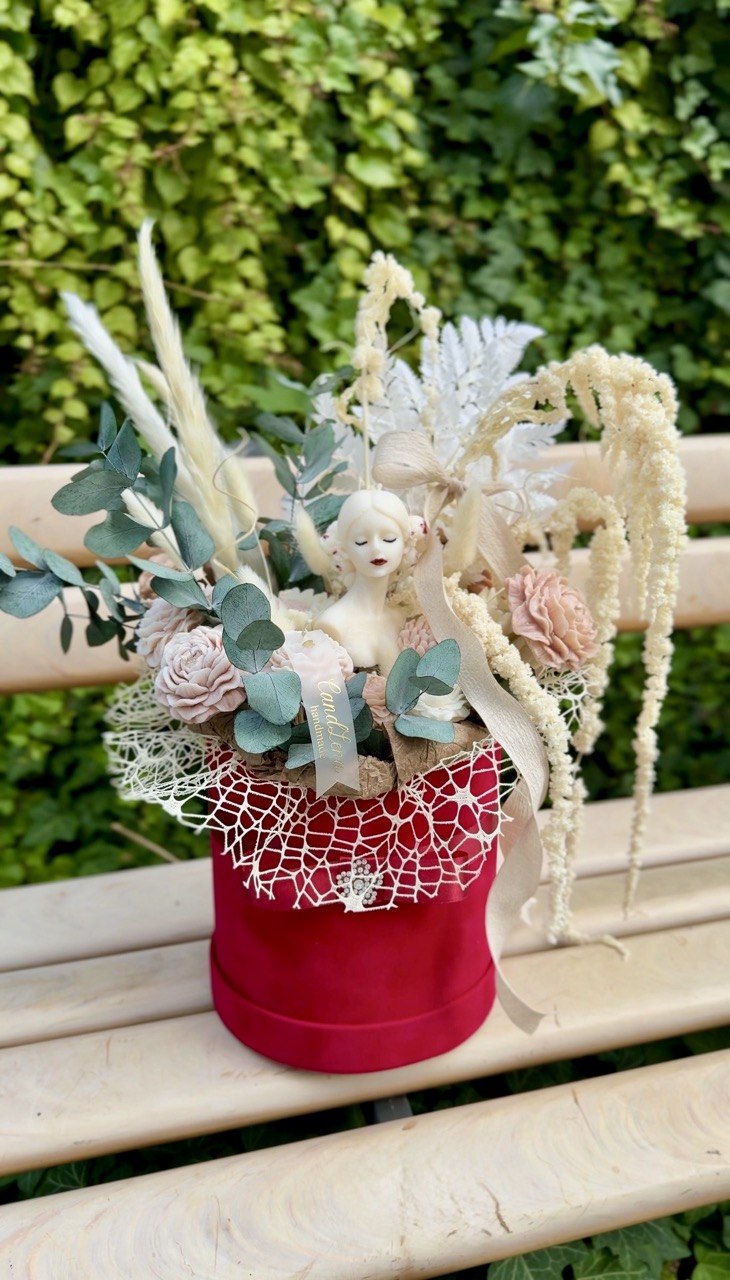 Bukiet kwiatowy - sojowy Flowerbox - S/M/L - obrazek 4