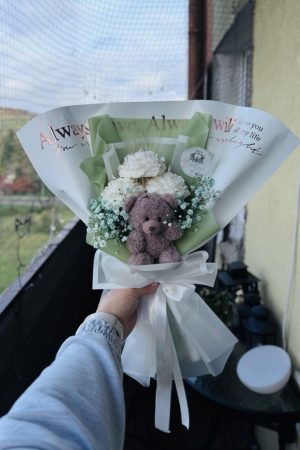 Bukiet kwiatowy - sojowy S/M/L