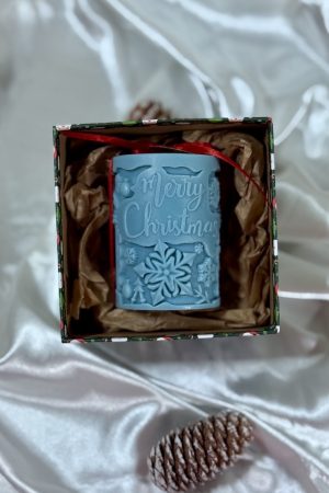 Świąteczny prezent - box sojowy (1 świeca) - Merry Christmas