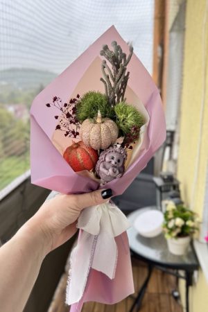 Jesienny bukiet kwiatowy - sojowy