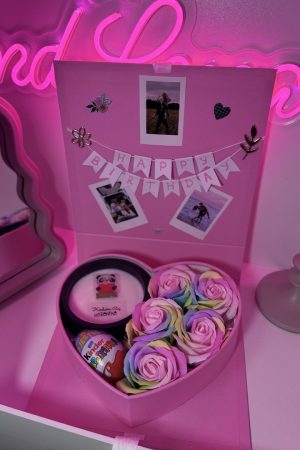 Personalizowany box różowe serce